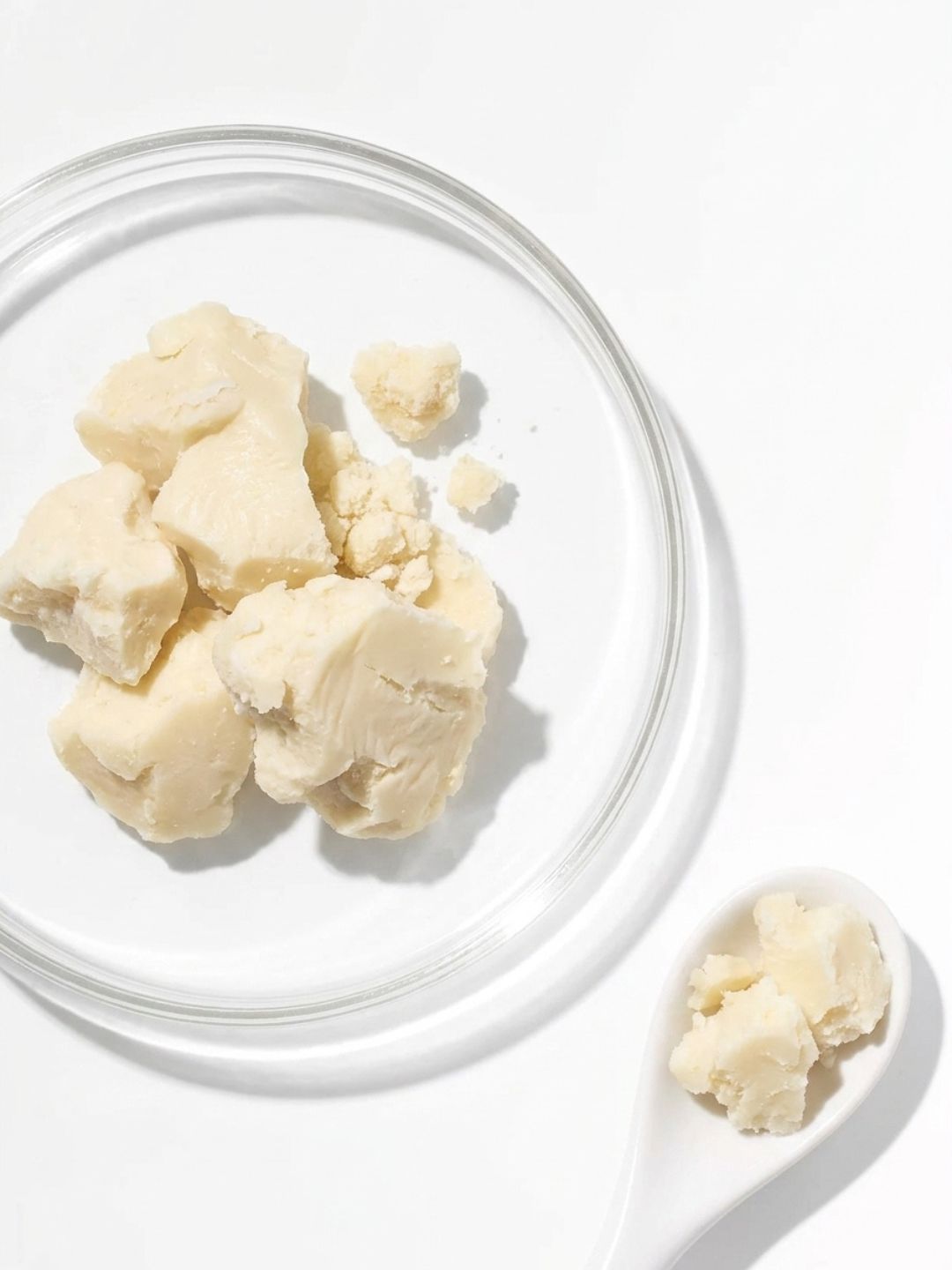 clumps of shea butter, a key active ingredients in Hydrosil Turmeric Butter & Donkey Milk salve